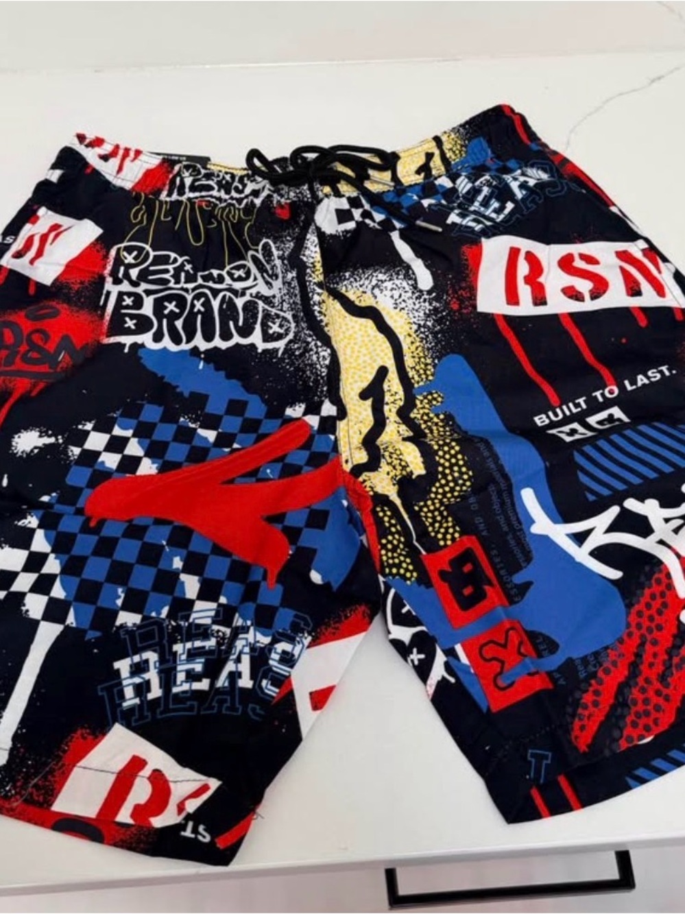 Reason Brand Graffiti Swim Trunks